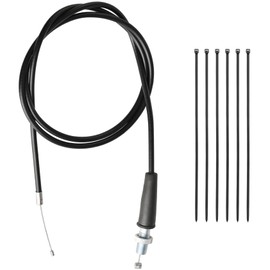 Bccxzm Mini Bike Throttle Cable 50 inch Flexible Steel Inner core Overlay Color Laser Film (Black)