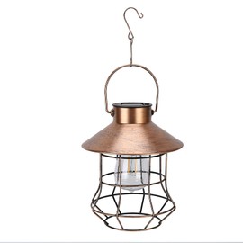 Outdoor Solar Lanterns Hanging Waterproof Vintage Solar Powered Lights for Garden Patio