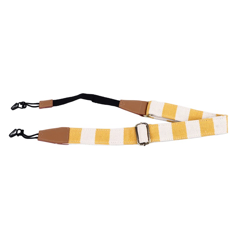 Ukulele Strap Cotton Adjustable Grid Pattern Hole Free Installation Belt