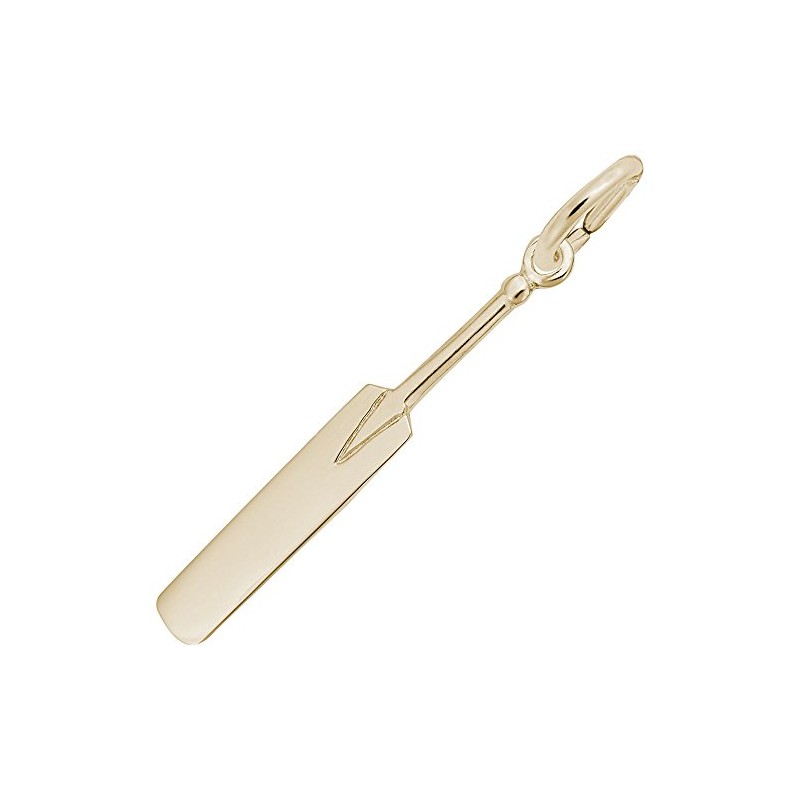 Rembrandt Charms Gold Plated Sterling Silver Cricket Paddle Charm Pendant