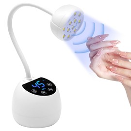 CGBE Lámpara de uñas para esmalte de gel,180W 45 UV/LED Secador de uñas profesional UV Lámpara de uñas LED con 4 ajustes de temporizador, Lámpara de uñas UV LED de 36 W, Blanco