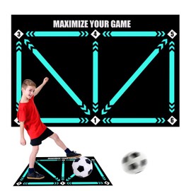 Football Training Pad, Non-Slip Football Mastery Mat with Shock Absorption, Large Dribble Control Practice Pad for Kids and Adults, Indoor Soccer Skill Development Mat