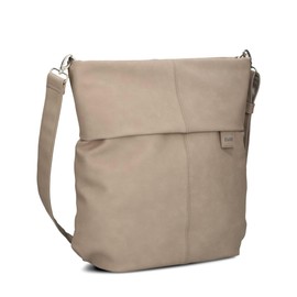 Zwei Damen Handtasche Mademoiselle M140 Umhängetasche 12 Liter klassische Crossbody Bag aus weichem Kunstleder, DIN-A4 passend, große Tasche für die Arbeit, Büro oder Uni (nubuk-cappuccino)