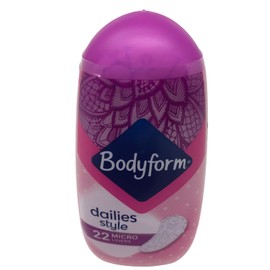 Bodyform Micro Liners Dailies Style Panty Liners for Women x22 Discreet Liners Per Pack Multipack Bulk Buy Containing 4 Packs (88 Pant Liners Total)