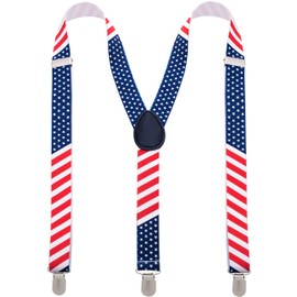 Man of Men Suspenders - Patriotic - Stars and Stripes