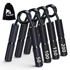 Oblitor Grip Strength Trainer 4 Pack,50LB-200LB Hand Exerciser Gripper Forearm Finger Strengthener Non-Slip Suitable for Hand Rehabilitation Finger Strength Training, Muscle Building, Home Gym