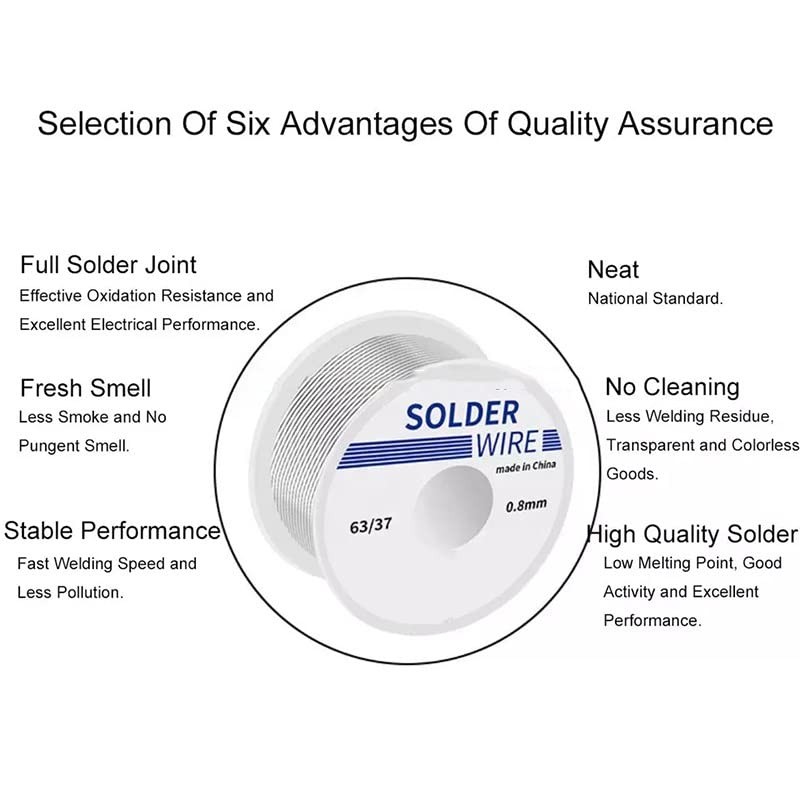 0.8mm 100g 63/37 Tin Solder Wire Rosin Core Soldering Kit