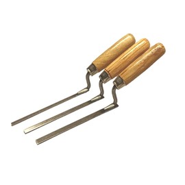 3 x Narrow Finger Pointing Trowel Set 6 8 10 mm Flat Spring Carbon Steel Tuck with Wooden Handle
