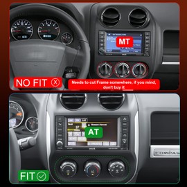 5GWifi Upgrade 4+64G Car Radio for Jeep Compass Patriot 2010 2011 2012 2013 2014 2015 2016, Wireless Carplay Android Auto 10.1 inch Touch Screen Android 13 Stereo, indash Navigation GPS FM Camera