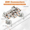 Saysurey DIN Rail Terminal Block Twin Spring Terminal Connectors Push