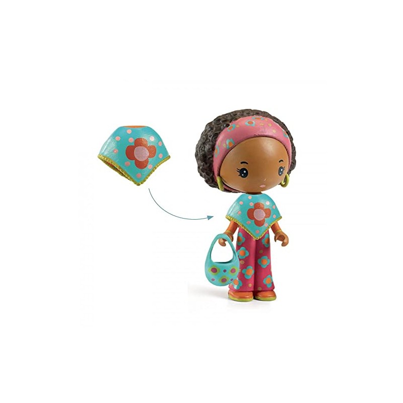 DJECO 36957 Tinyly Poppy & Nouky Fashion Dollhouse Multi-Coloured