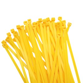 Aroono 250pcs Yellow Cable Ties 10inch, 0.19 Wide Zip Ties-Heavy Duty, Durable Outdoor Wire Ties with 50lbs Tensile Strength, Nylon Material, UV Resistant, for Home, Fence, Gardening