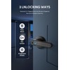 Fingerprint Door Lock, Matte Black Dock Knob with Keypads, Passcode,