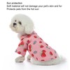 Dog Summer Shirts Cute Strawberry Print Turn Down Collar Snap