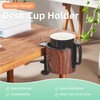 cowinational 2pcs Cup Holder for Desk (2PCS Walnut Design)