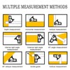 2-Piece Set Square Tool, Incl 11.81inch/300mm Combination Square With Spirit