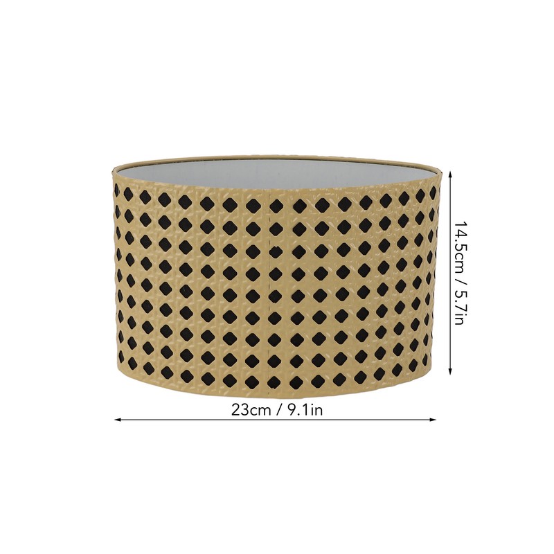 Lampshade Oval Shaped Hollow Metal Carved Compatible E27 E14 Caliber