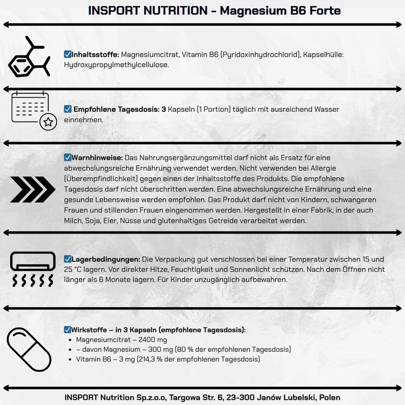 Magnesium B6 Forte mit 300 mg Magnesium & 3 mg Vitamin B6