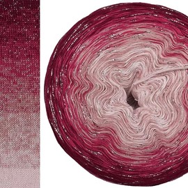 Glitter Colour Gradient Yarn, Ice Flower with Glitter, 5, 4 or 3 Ply, Bobbel Wool, Crochet, Knitting, Knitting Yarn (Blackberry Outside, 4-Ply, 200 g/760 m)