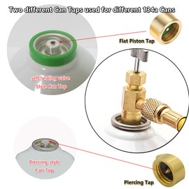 Beduan R134a Can Tap Valves Puncture Style with 1/4" SAE Female and 1/2" Male Adapter Can Bottle Tap Refrigerant Dispenser Refilling Automotive Truck Air Conditioner Systems