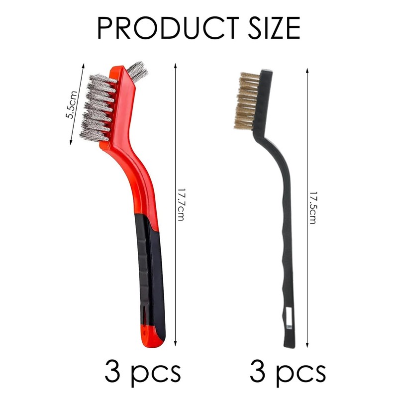 EOWVISN 6 Pieces Wire Brushes, Household Cleaning Tools, Kitchen Cleaning