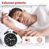 Reloj Despertador Analógico Retro, Reloj despertador análogo de doble campana,