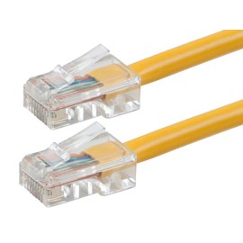 Monoprice Cat6 Ethernet Patch Cable - 7 Feet - Yellow | Network Internet Cord - RJ45, Stranded, 550Mhz, UTP, Pure Bare Copper Wire, 24AWG - Zeroboot Series