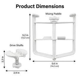 2Pcs Ice Cream Maker Attachment for KitchenAid Stand Mixer - Mixing Paddle & Drive Assembly Replacement for 4.5QT/5QT/6QT Tilt-Head Mixers (Not for 3.5QT Mini)