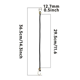 AUXBC 20PCS 14Inch Mini Black Bungee Cords with Yellow Hooks, Heavy Duty Elastic Straps for Securing Tarps, Tents, Cargo, Camping, Hiking, Hunting