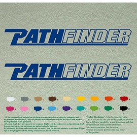 Pair of Pathfinder Boat Compatible Replacement Restoration Decals Vinyl Stickers Outboard Motor Set of 2 (12", Blue 067)