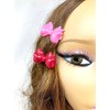 Tara Girls Self Hinge Bow Hair Barrettes - Pinks -