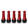 CKAuto TR413AC Red Chrome Rubber Snap-in Tire Valve Stems (5