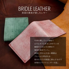 Dom Teporna Bifold Wallet, Men's, Women's, Bridle Leather, Nume Leather, All Genuine Leather, L-Shaped Zipper, green