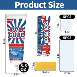 Pool Liner Patch Kit, Air Mattress Repair Kit, Transparent Patch for Air Mattress Repair, Compatible with Swimming Rings, Inflatable Mattresses, Tents, Etc