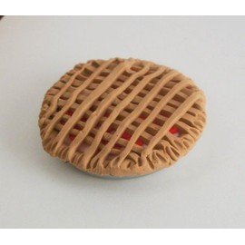 1:12 Scale Cherry Pie Dessert Meal Dinner Dollhouse Miniature Doll Food Fairy Garden Dinner Lunch Meal Dessert