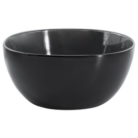 Gibson Home Urban Cafe Stoneware Serving Bowl, 10.3-inch Diameter, Grey and Black, Kitchen Accessories, 97226.01