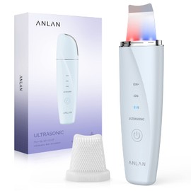 ANLAN 2.0 Skin Scrubber Ultrasonic Exfoliator for Face, 4 Modes Facial Cleansing EMS Face Care Acne Remover