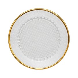 Aoyama Glass Round Plate Plate Approx. 7.1 inches (18 cm), Kagyu Tenkin Made in Japan AMG-KM-K9G