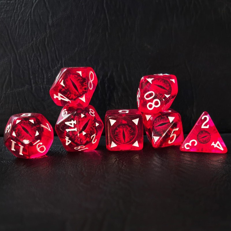 Bescon Dragon Eye RPG Dice Set of 7 Dragon Eye