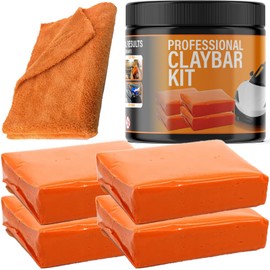 Xtremeauto Clay Bar Kit For Cars - Premium Detailing Claybar Kits With Microfibre Cloth, X4 100G Mild Grade Clay Bars + Cleaning Towel, Professional Vehicle Clay Bar Kits For Cars