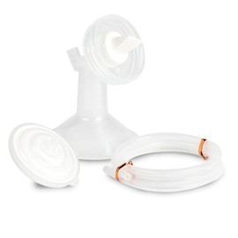 Spectra | Set de Accesorios para Extractor de Leche Eléctrico Talla 24mm (1 Kit) | Accesorio Original, Brida Compatible con Saca Leches Eléctricos Spectra S1 Plus S2 Plus y 9 Plus. Repuesto, Kit de Extracción contiene: 1 Copa (24mm), 1 Válvula de Silicón