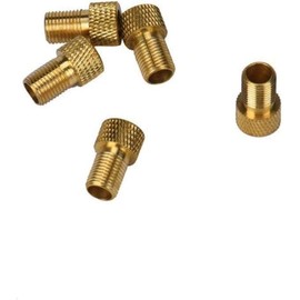 2PCS Presta Valve Adaptors, Convert Presta to Schrader Adapter for Bike, Inflate Tire Using Standard Pump or Air Compressor, Gold, One Size, Decorative Bicycle Valve Caps Tires for Tubes