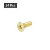 uxcell Flat Head Socket Cap Screws, M4-0.7 x 12mm Brass