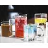 LUXU Drinking Glasses 13 oz With Handle,Set of 4 Thin