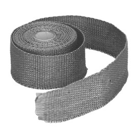 Exhaust Heat Wrap Insulation Tape Glass Fiber Alloy Steel Tie Car Motorcycle Heat Preservation Suitable for Automobiles Motorcycles Gas Water Heaters Household Pipes (Black)