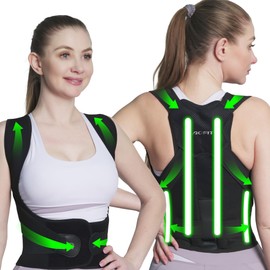 Back Brace Posture Corrector for Women for Support: Adjustable Posture Brace for Full Back Support - Breathable Shoulder Straightener for Scoliosis and Hunchback Correction