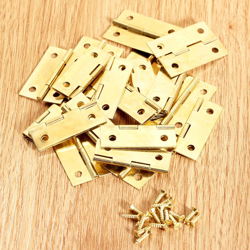 Dophee 32*21mm 20個 平蝶番 丁番 ミニ蝶番 木箱用のヒンジ ウェアヒンジ ドアのヒンジ ドア用金物