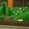 Wood Garden Edging for Landscaping – Decorative Round Log Border