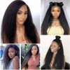 18 Inch Kinky Straight Clip in Hair Extensions Real Human