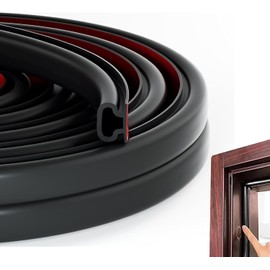 Türdichtung Dichtungsband Selbstklebend, 10m Haustür Dichtung, Türdichtung Selbstklebend, Door Seal Schalldämmung Tür Dichtband Haustür Fenster (Schwarz)